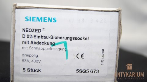 Gniazdo bezpiecznikowe Neozed D02 3pol 5SG5673 Siemens Gniazdo bezpiecznikowe Neozed D02 3pol 5SG5673 Siemens