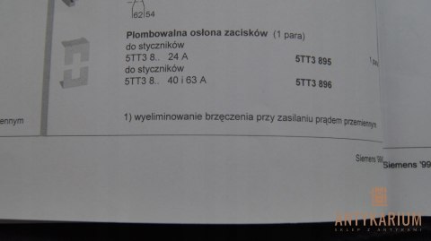 Osłona do plombowania styczników 5TT3 896 Siemens