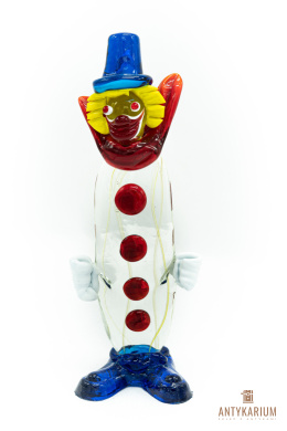Szklany klaun Murano 24cm