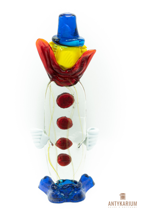 Szklany klaun Murano 24cm Szklany klaun Murano 24cm