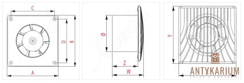 Wentylator łazienkowy Awenta WA150 150 mm Wentylator łazienkowy Awenta WA150 150 mm