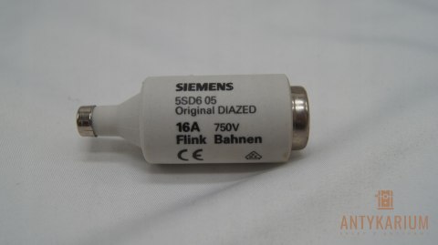 Wkładka bez. prąd stały DIII E33 750V 16A 5SD6 05 Siemens