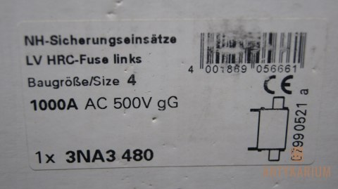 Wkładka bezpiecznikowa 1000A NH4 3NA3480 Siemens Wkładka bezpiecznikowa 1000A NH4 3NA3480 Siemens