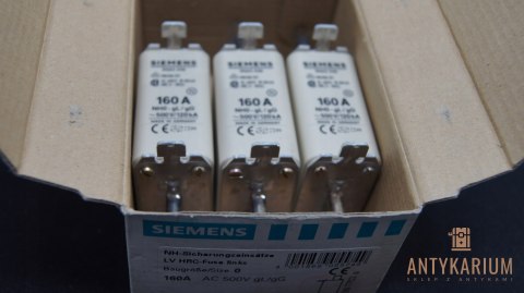 Wkładka bezpiecznikowa NH 0 160A 3szt 3NA3 036 Siemens