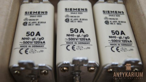 Wkładka bezpiecznikowa NH 0 50A 3szt 3NA3 020 Siemens Wkładka bezpiecznikowa NH 0 50A 3szt 3NA3 020 Siemens