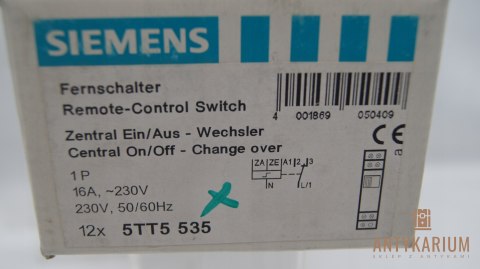 Wyłacznik zdalny ZAŁ-WYŁ 1-bieg 16A 5TT5 535 Siemens Wyłacznik zdalny ZAŁ-WYŁ 1-bieg 16A 5TT5 535 Siemens