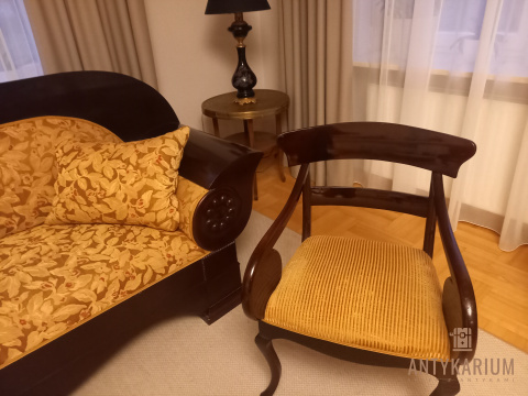 Biedermeier zestaw sofa dwa fotele 1830r