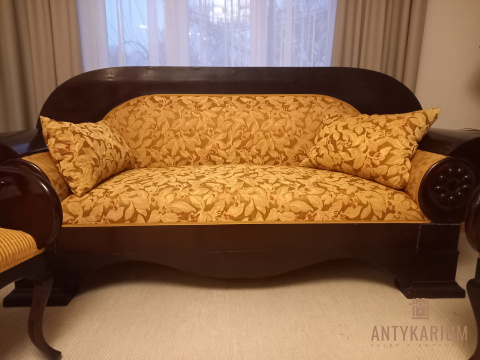 Biedermeier zestaw sofa dwa fotele 1830r
