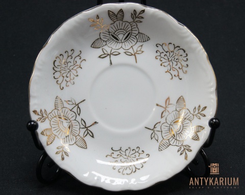 Filiżanka biała porcelana złoto Japan