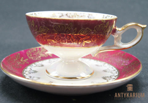 Filiżanka stara porcelana sceny rodzajowe 55ml