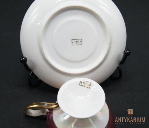 Filiżanka stara porcelana sceny rodzajowe 55ml