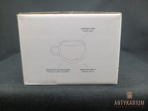 Komplet dwóch szklanek z podwójnym szkłem 220ml