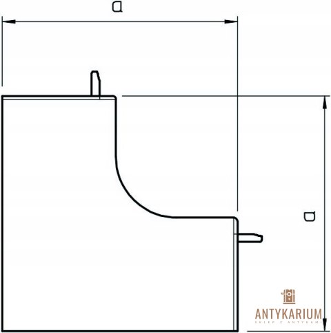 Kształtka naroża wewnętrznego typ WDK HI15030RW