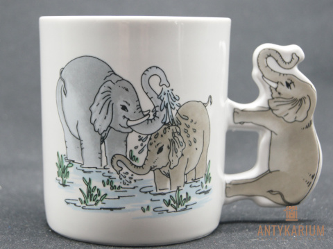Kubek Porcelana Sandra Rich słoń słoniątko