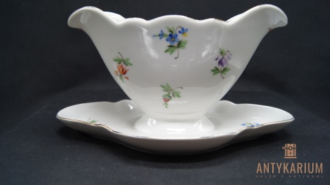Porcelanowa Sosjerka motyw kwiatowy