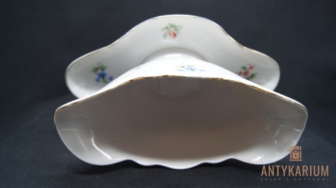 Porcelanowa Sosjerka motyw kwiatowy