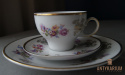 Porcelanowy zestaw do kawy w kwiaty Porcelanowy zestaw do kawy w kwiaty