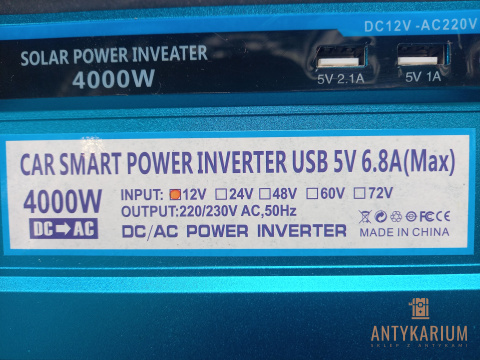 Przetwornica z 12V na 230V 850W