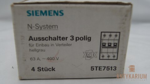 Rozłącznik instalacyjny 3Pol 63A Siemens 5TE7513 plombowanie Rozłącznik instalacyjny 3Pol 63A Siemens 5TE7513 plombowanie