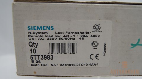 Stycznik 20A 400V AC 230V Siemens 5TT3983 Stycznik 20A 400V AC 230V Siemens 5TT3983