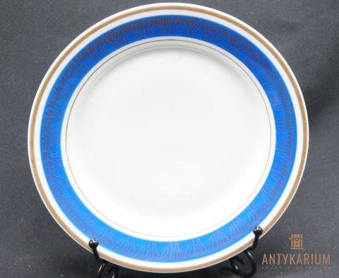 Trio Stara Porcelana filiżanka niebiesko złota