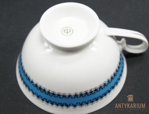 Trio Stara Porcelana niebiesko zdobiona