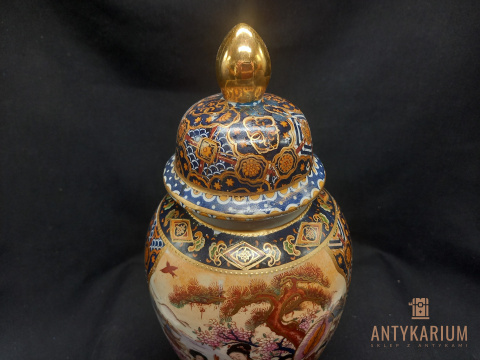 Wazon amfora z pokrywką 31 cm