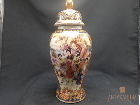 Wazon amfora z pokrywką 31 cm