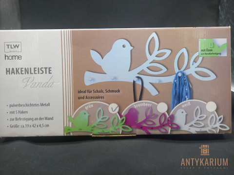 Wieszak metalowy zielony