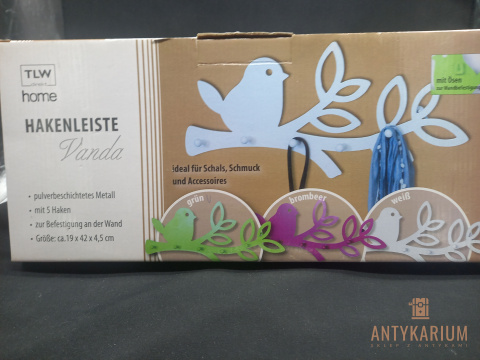 Wieszak metalowy zielony