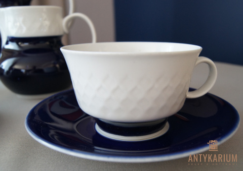 Zestaw do kawy porcelana kobalt