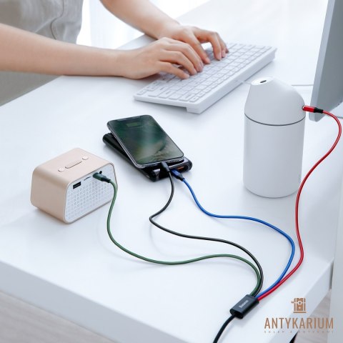 Zestaw kabli USB - USB typ C / microUSB / Lightning Baseus