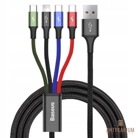 Zestaw kabli USB - USB typ C / microUSB / Lightning Baseus