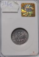 1 zł 1957 aluminium MS 65 skrętka 10%
