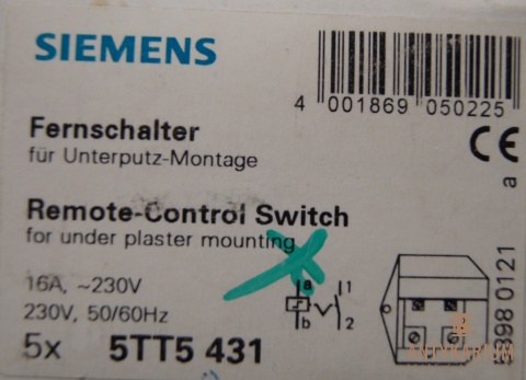 Bistabilny łącznik impulsowy 5TT5 431 SIEMENS 16A