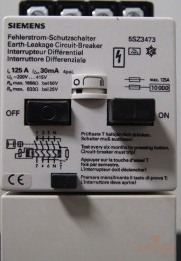 Blok róż-prądowy 125A 30ma Siemens 5SZ3473