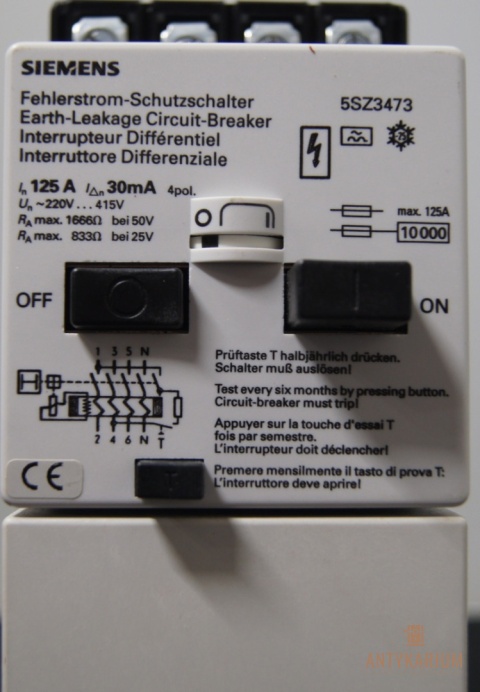 Blok róż-prądowy 125A 30ma Siemens 5SZ3473
