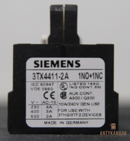 Blok styków pomocniczych 1NO 1NC 3TX4 411-2A Siemens
