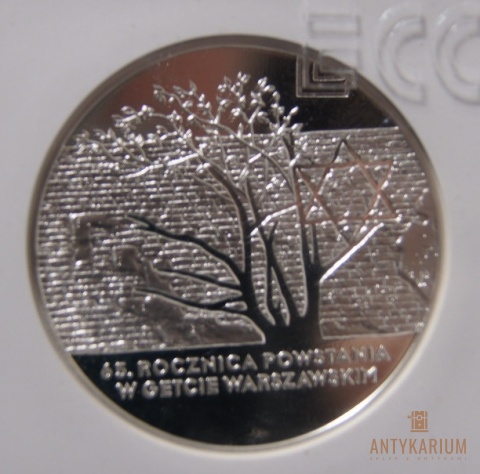 65 rocznica powstania w Getcie Warszawskim 20 zł mennicza PR 70