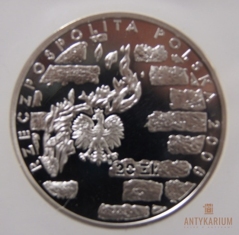 65 rocznica powstania w Getcie Warszawskim 20 zł mennicza PR 70