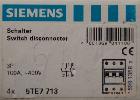 FR Rozłącznik izolacyjny 3-pol 100A Siemens 5TE7 713