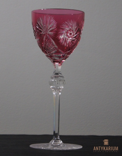 Kryształowy kielich do wina Huta Józefina 1920
