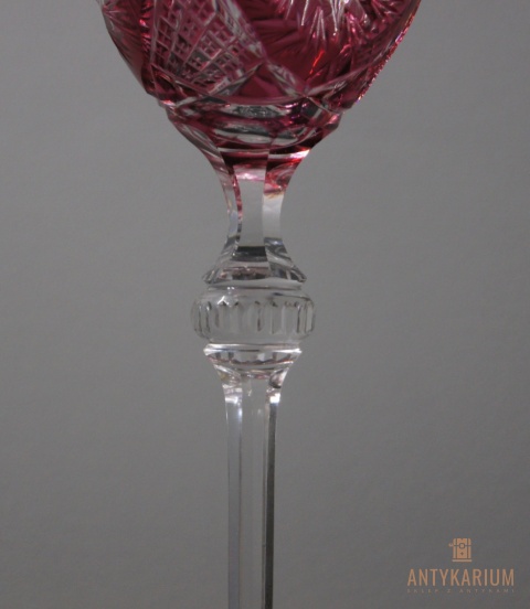 Kryształowy kielich do wina Huta Józefina 1920