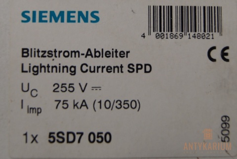 Ogranicznik Przepięć typ B 75KA 3,5 KV SIEMENS 5SD7 050
