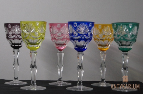 Zestaw sześciu kryształowych kieliszków do wina Nachtmann