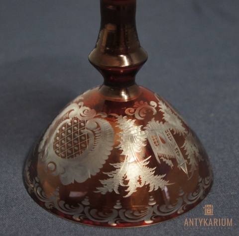 Kielich Antyczny Egermann rubinowo czerwony