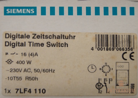 Programator zegar sterowniczy 16A 400W SIEMENS 7LF4 110