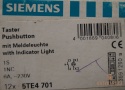 Przycisk z lampką sygn. 1z 6A 230V 5TE4 701 Siemens