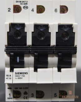 Rozłącznik bezpiecznikowy Minized D01 3POL 2-16A 5SG7 733 Siemens