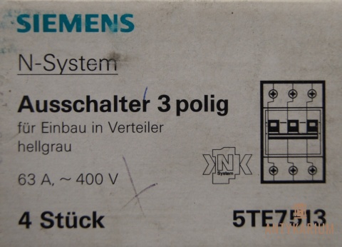 FR Rozłącznik instalacyjny 3Pol 63A Siemens 5TE7513